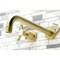 Kingston Brass KS8057NX Wall Mount Tub Faucet, Brushed Brass KS8057NX - alternate 2